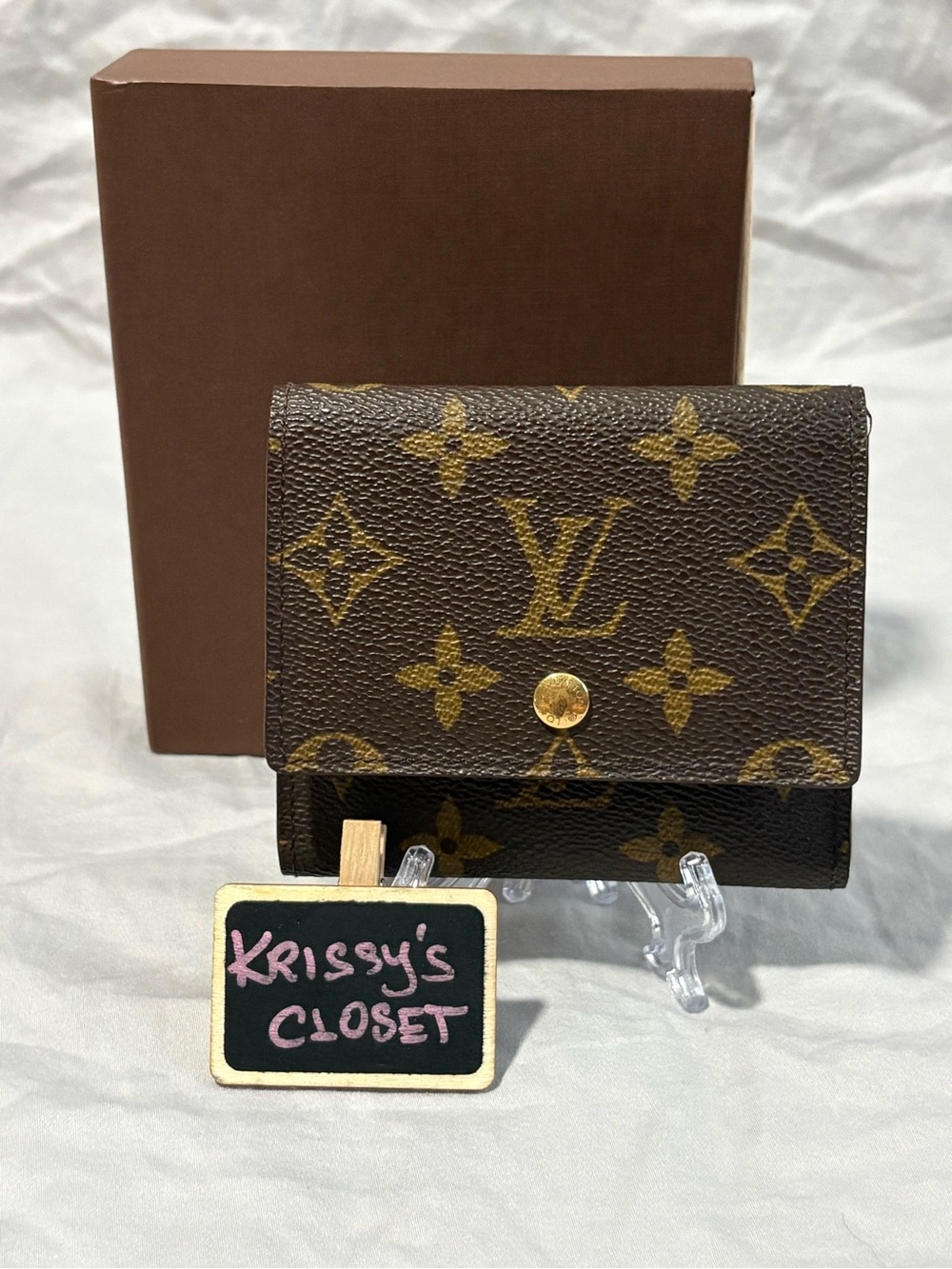 💜💟 Authentic Louis Vuitton Monogram Micro Wallet Card & Bills Holder